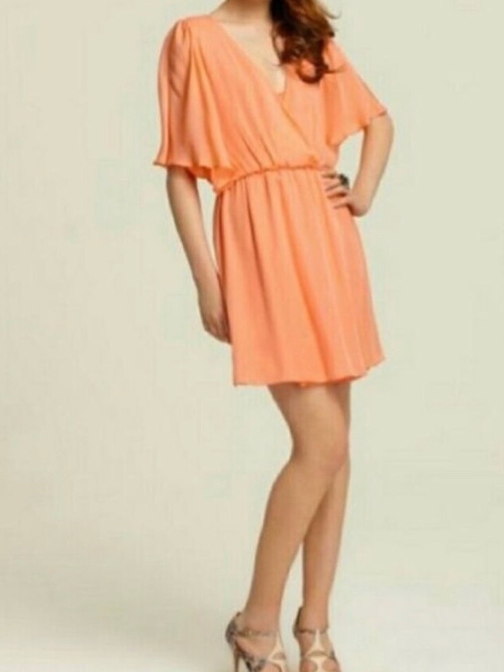 Alice and Olivia orange mini dress